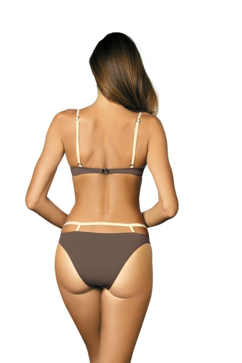 Μαγιό Μπικίνι Σετ Nathalie Dark Taupe M-391 πίσω όψη