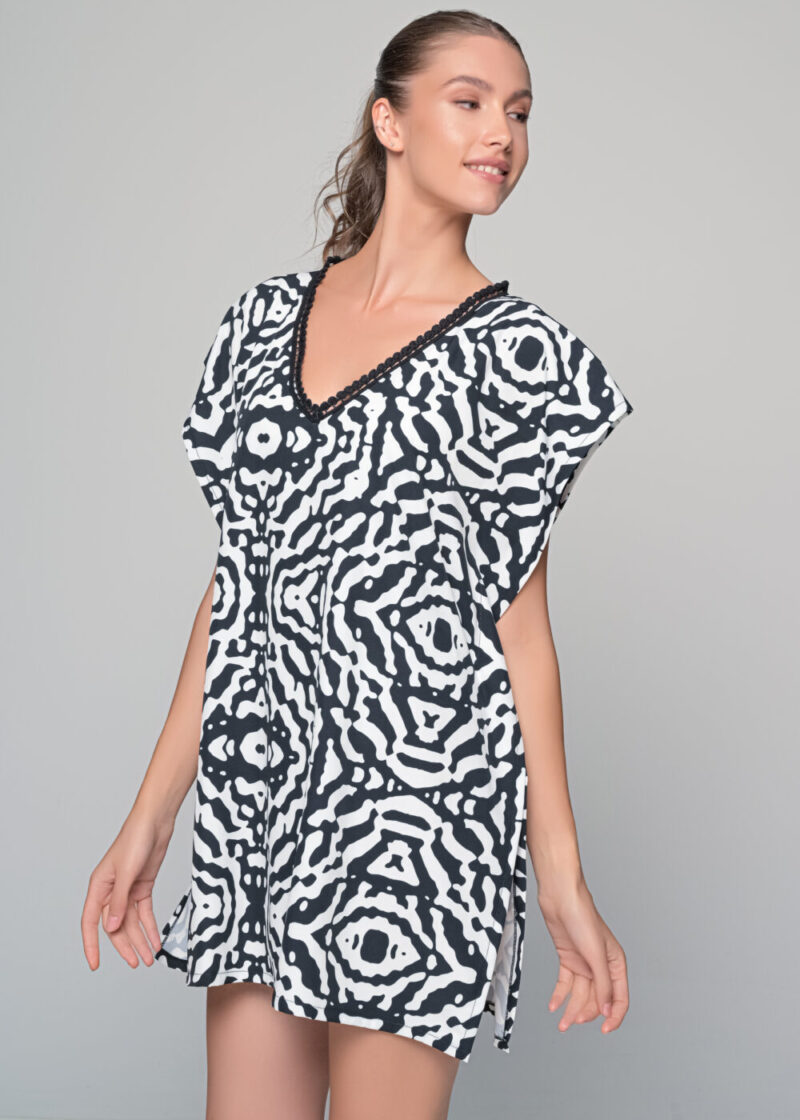 Καφτάνι Rayon - Ασπρόμαυρο